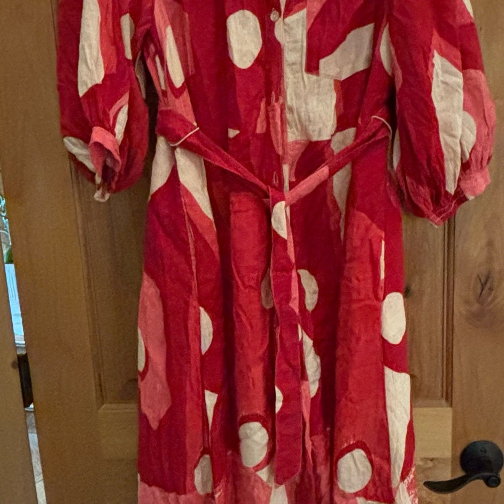 Maeve Pink and White Patterned Dress